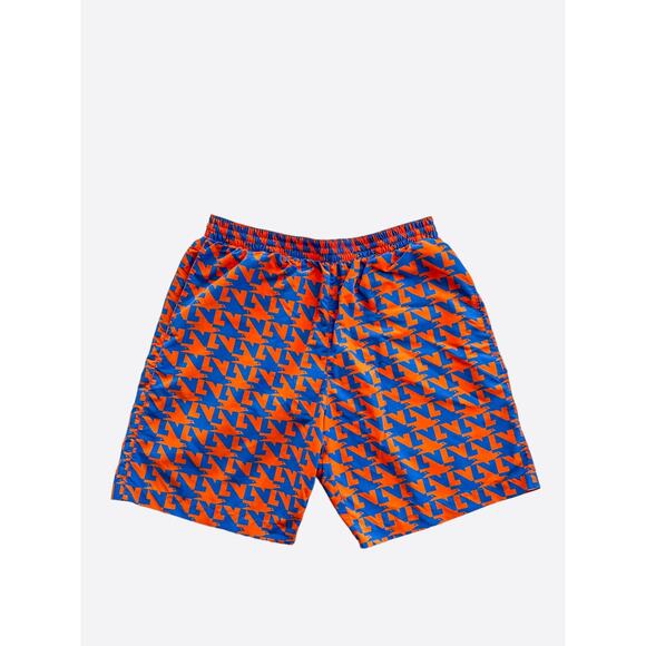 Louis Vuitton Blue & Orange Dove Print Swimshorts - Picture 1 of 9